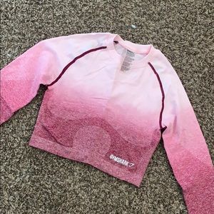 Gymshark ombré long sleeve crop top